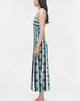 Christina Knit Midi Dress Kelly Green Multi Dresses - Midi Simkhai 