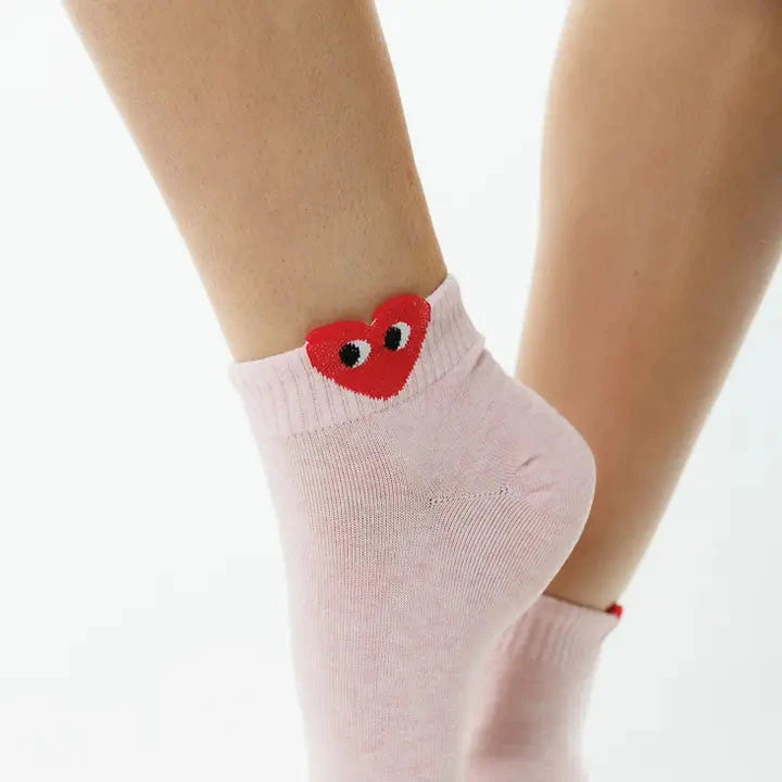 Crew Heart Stripe Socks Socks LimLim 