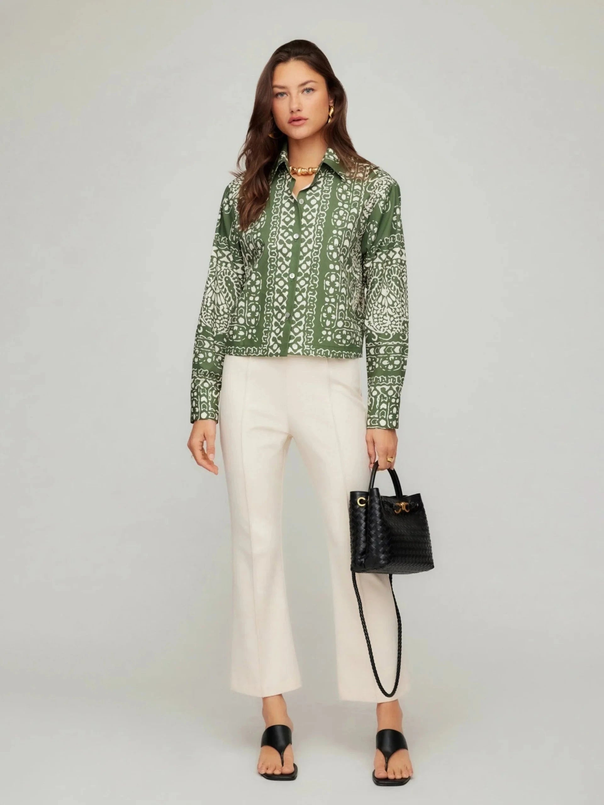 Sigourney Pintuck Pants Cream Pants - Trousers Fifteen Twenty 