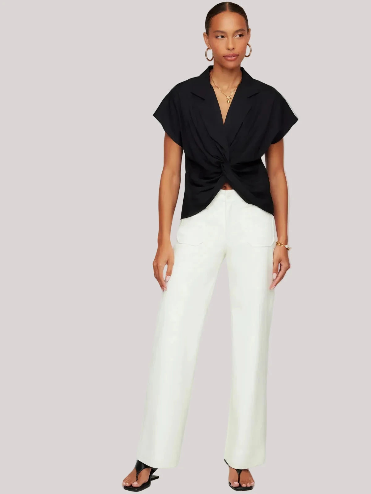 Lillan Twist Front Top Tops - Blouses Fifteen Twenty 