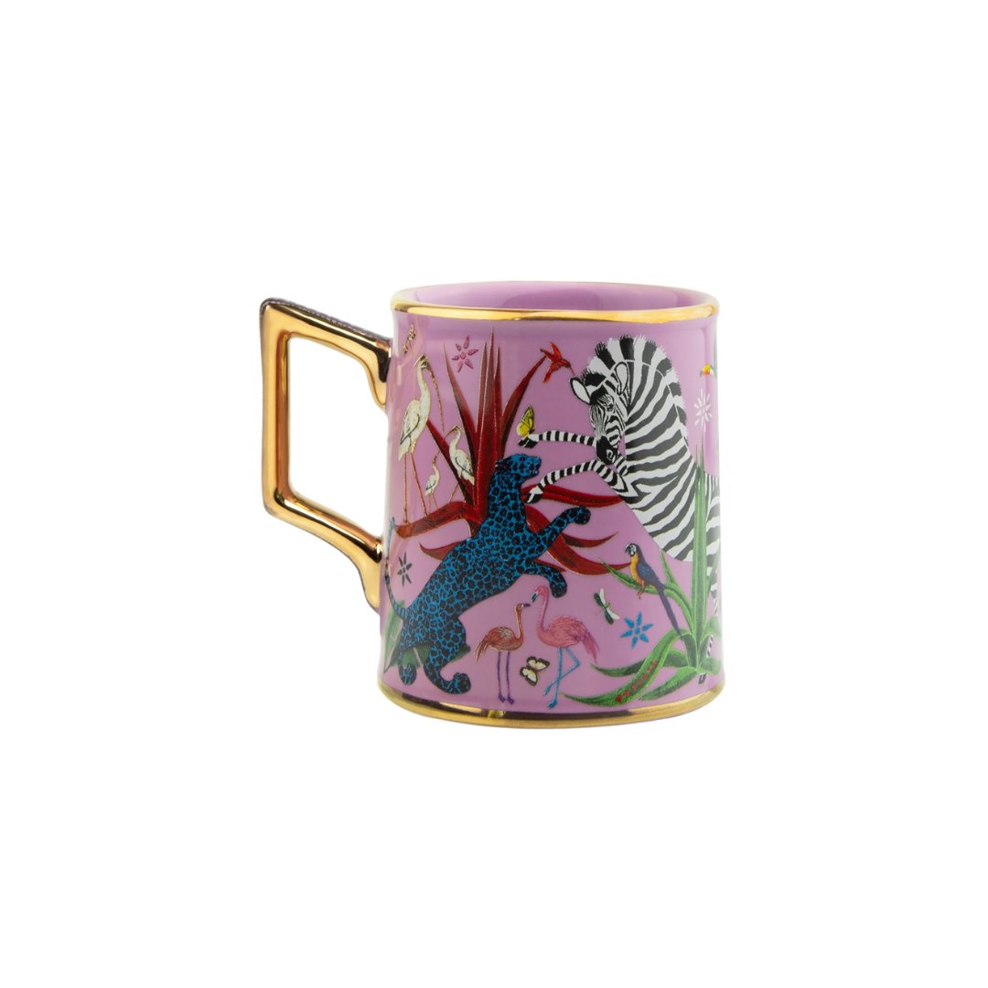 Jungle Ceramic Tazza Pink Home Decor - Tabletop Ortigia 