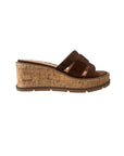 Holly Platform Sandal Dark Brown Sandals - Heeled Sandals Bibi Lou 