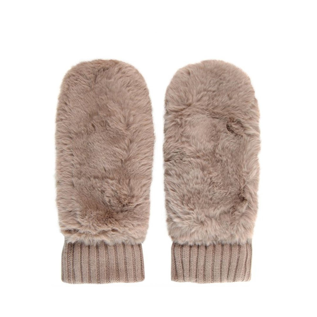 Oxo Faux Fur Gloves Oat Gloves Rino & Pelle 