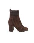 Washer Chocolate Stretch Suede Boots - Booties Silent D 