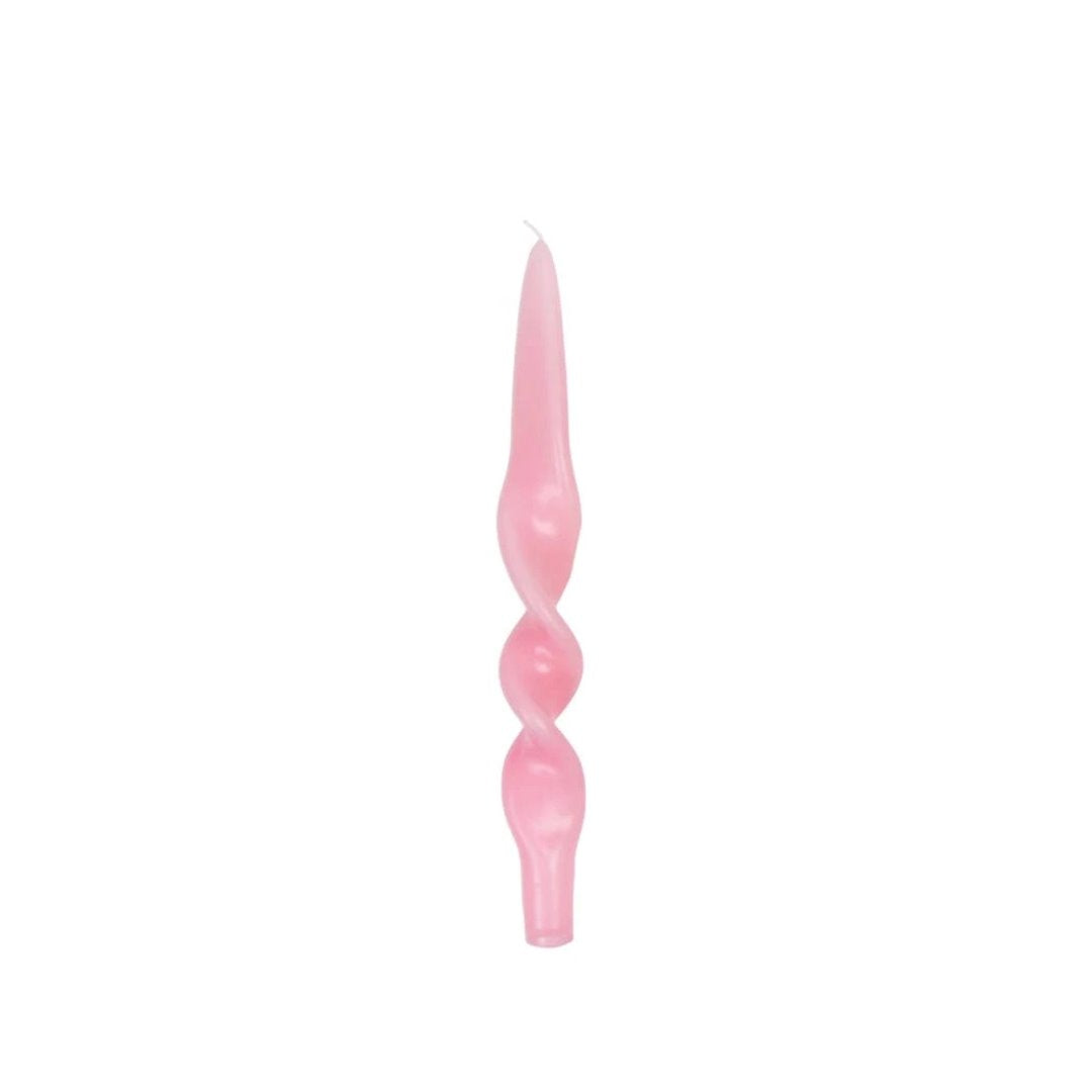 Pastel Twisted Candle Pink Candles & Diffusers - Candles Talking Tables 