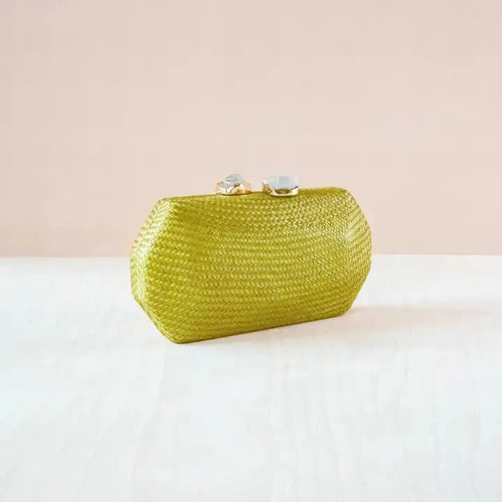 Straw Clutch Matcha