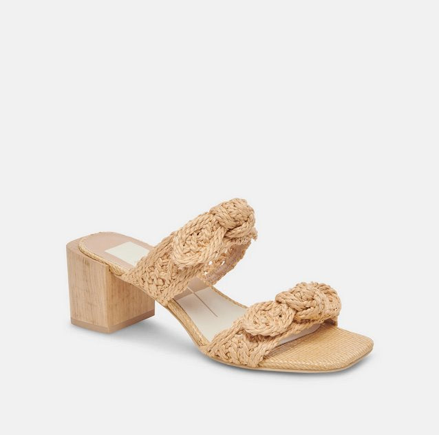 Zemmie Natural Raffia Shoes - Sandals - Heeled Sandals Dolce Vita 