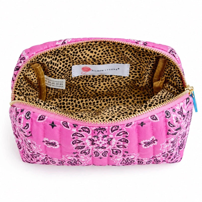 Bandana Cosmetic Everyday Travel Pouch Indie Pink Cosmetic Ellison&amp;Young 