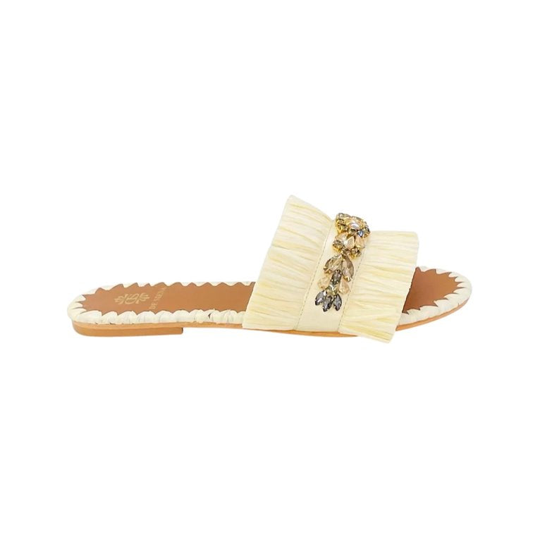 Semira Raffia Grano Shoes - Sandals - Flat Sandals De Siena 