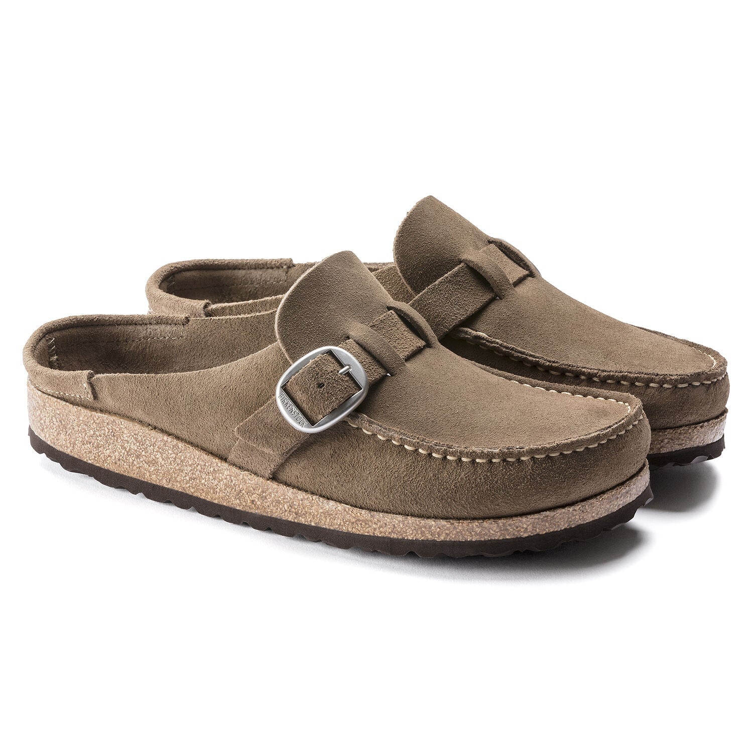 Buckley Gray Taupe Shoes - Flats - Slide Birkenstock 