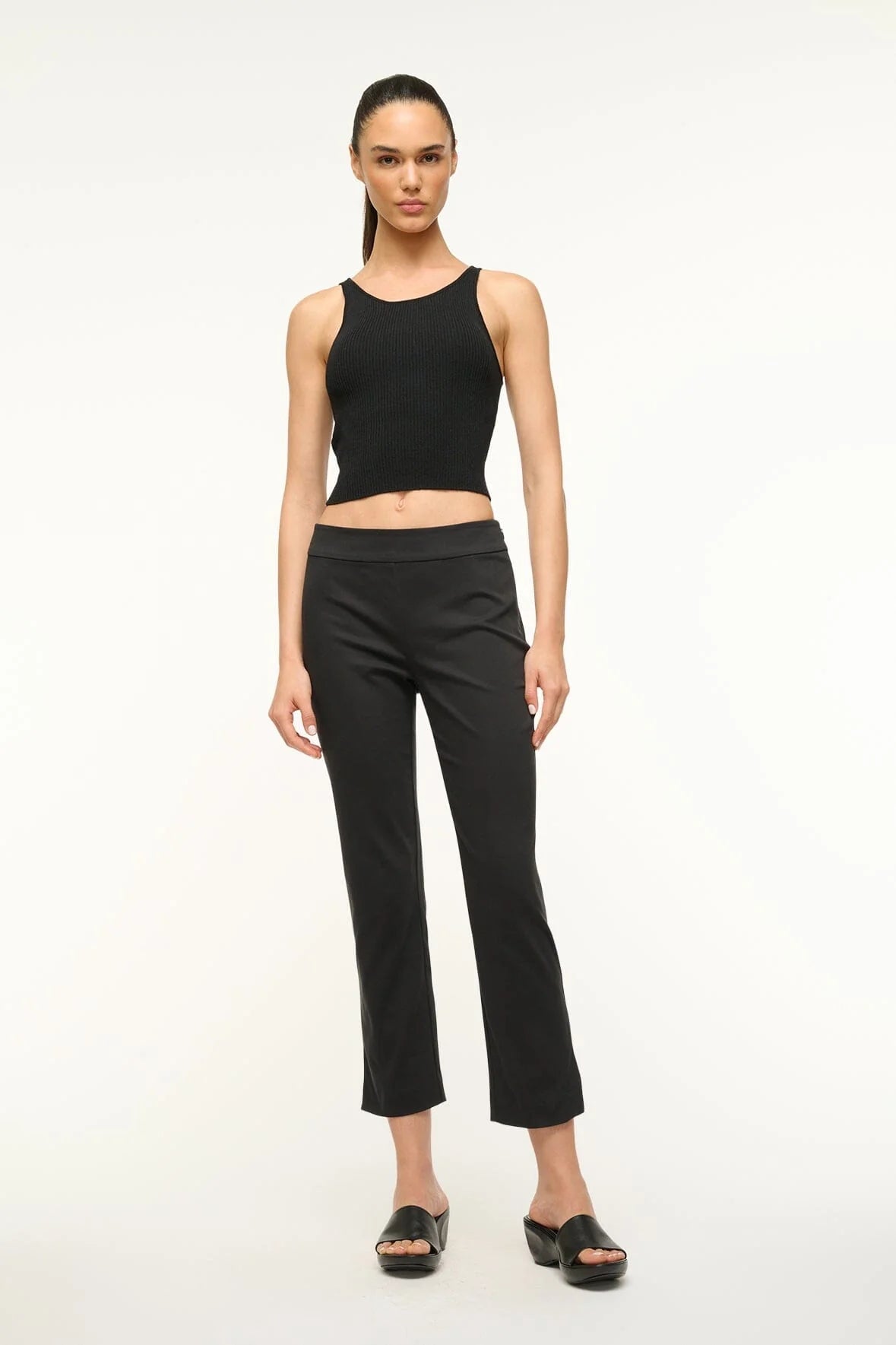 Hunter Pant Black Pants - Trousers Staud 