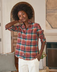 Eileen Relaxed Button Up Shirt Wine/Green Plaid Tops - Button Down Frank & Eileen 