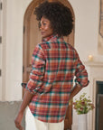 Eileen Relaxed Button Up Shirt Wine/Green Plaid Tops - Button Down Frank & Eileen 