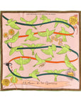 House of Frida Silk Bandana Scarf Neon Green Scarves Lost Pattern NYC 