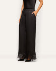 Mirel Lace Trim Drawstring Pants Black Pants - Trousers L'Agence 