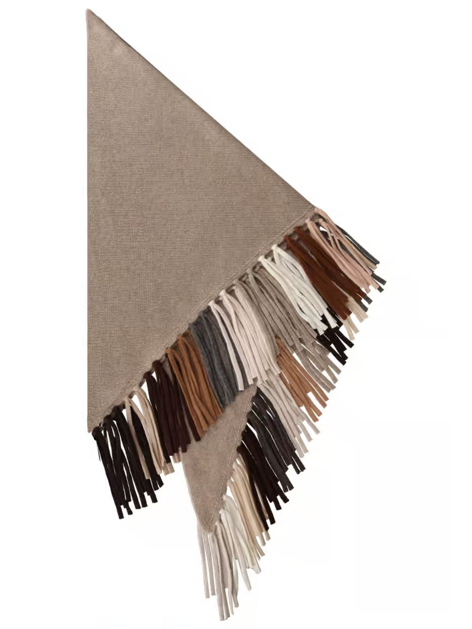 Triangle Fringe Multi Scarf Gravel Scarves Hurray 