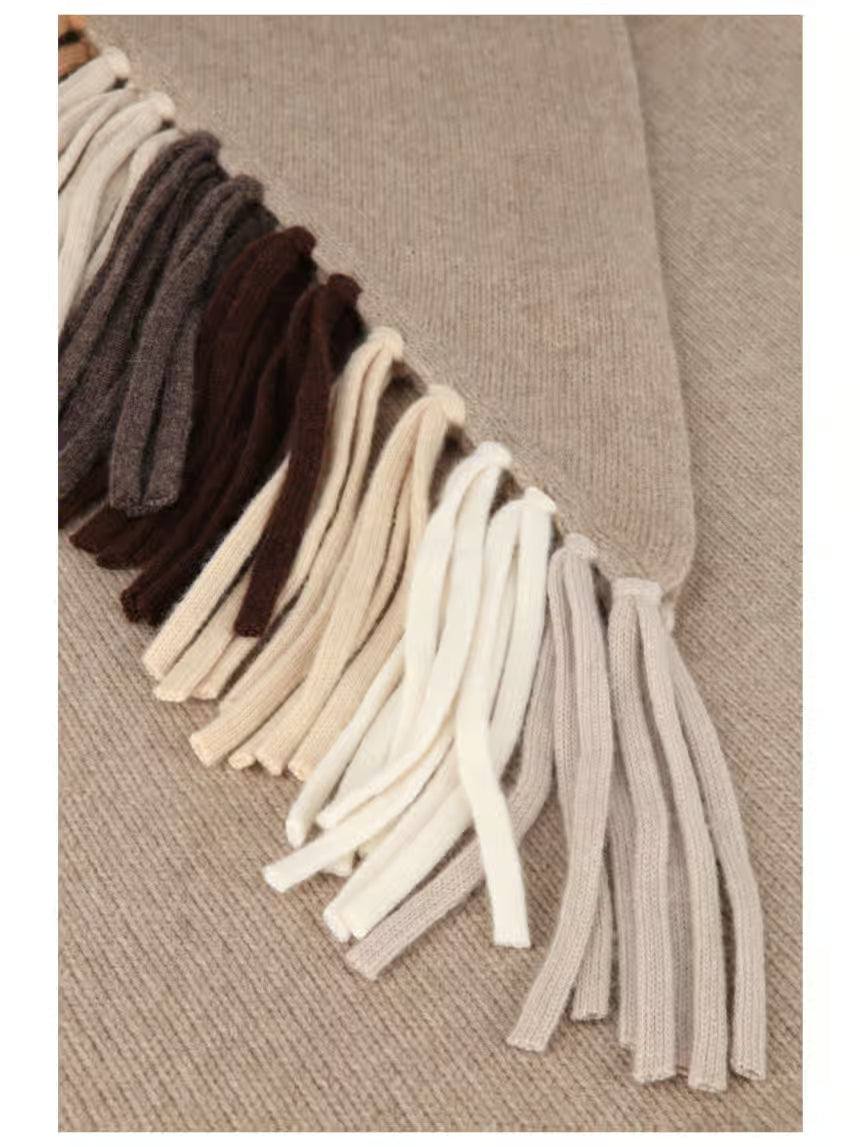 Triangle Fringe Multi Scarf Gravel Scarves Hurray 