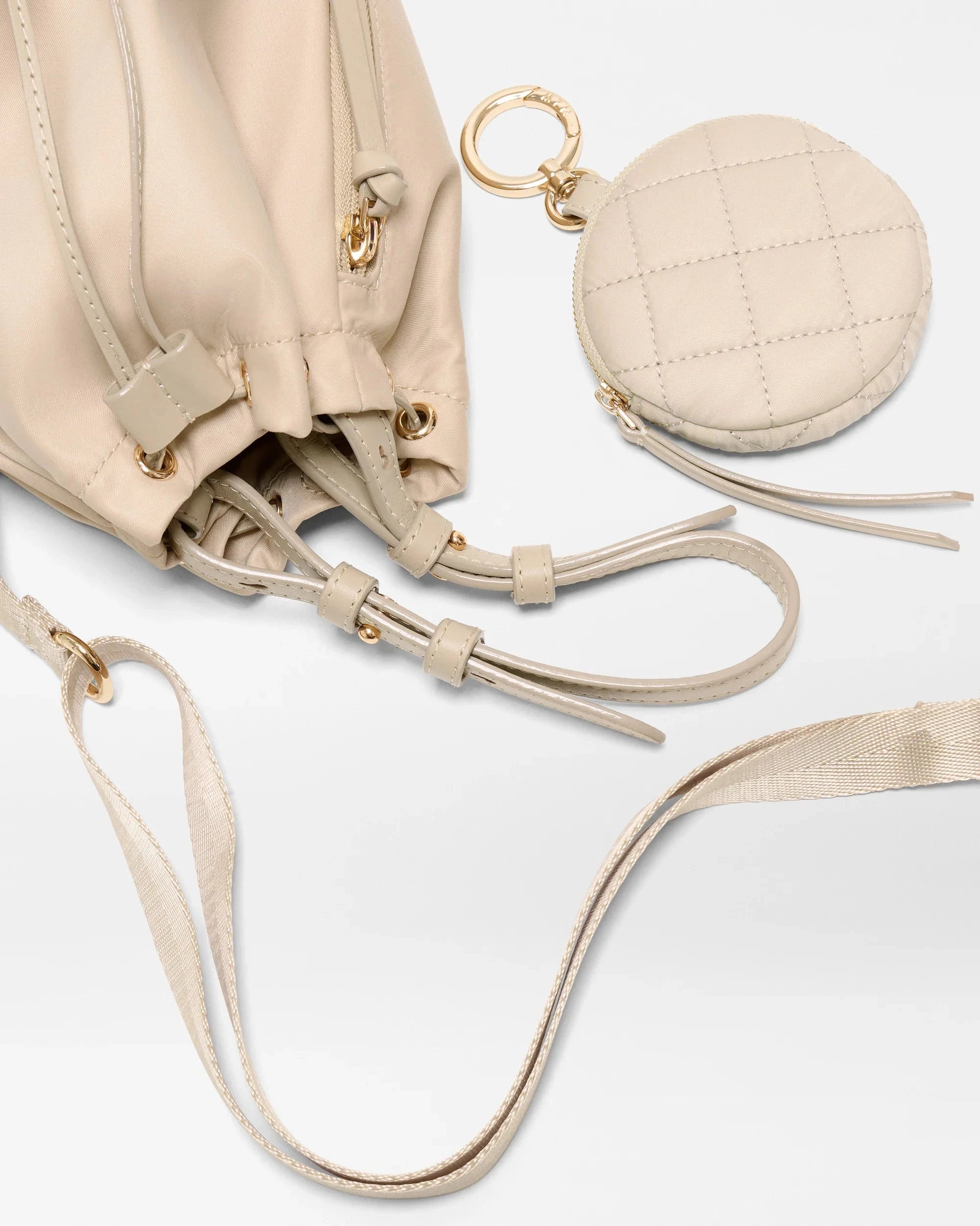 Waverly Espadrille Bucket Bag Buff Crossbody MZ Wallace 