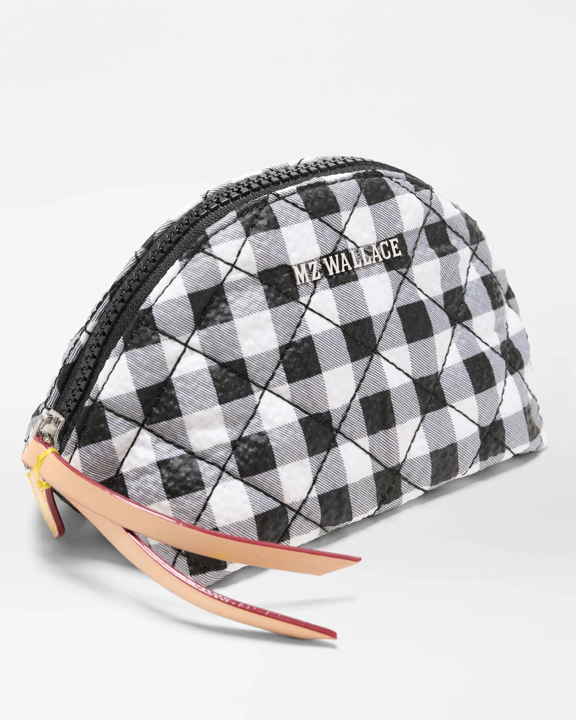 Momo Pouch Gingham Black/White Cosmetic MZ Wallace 