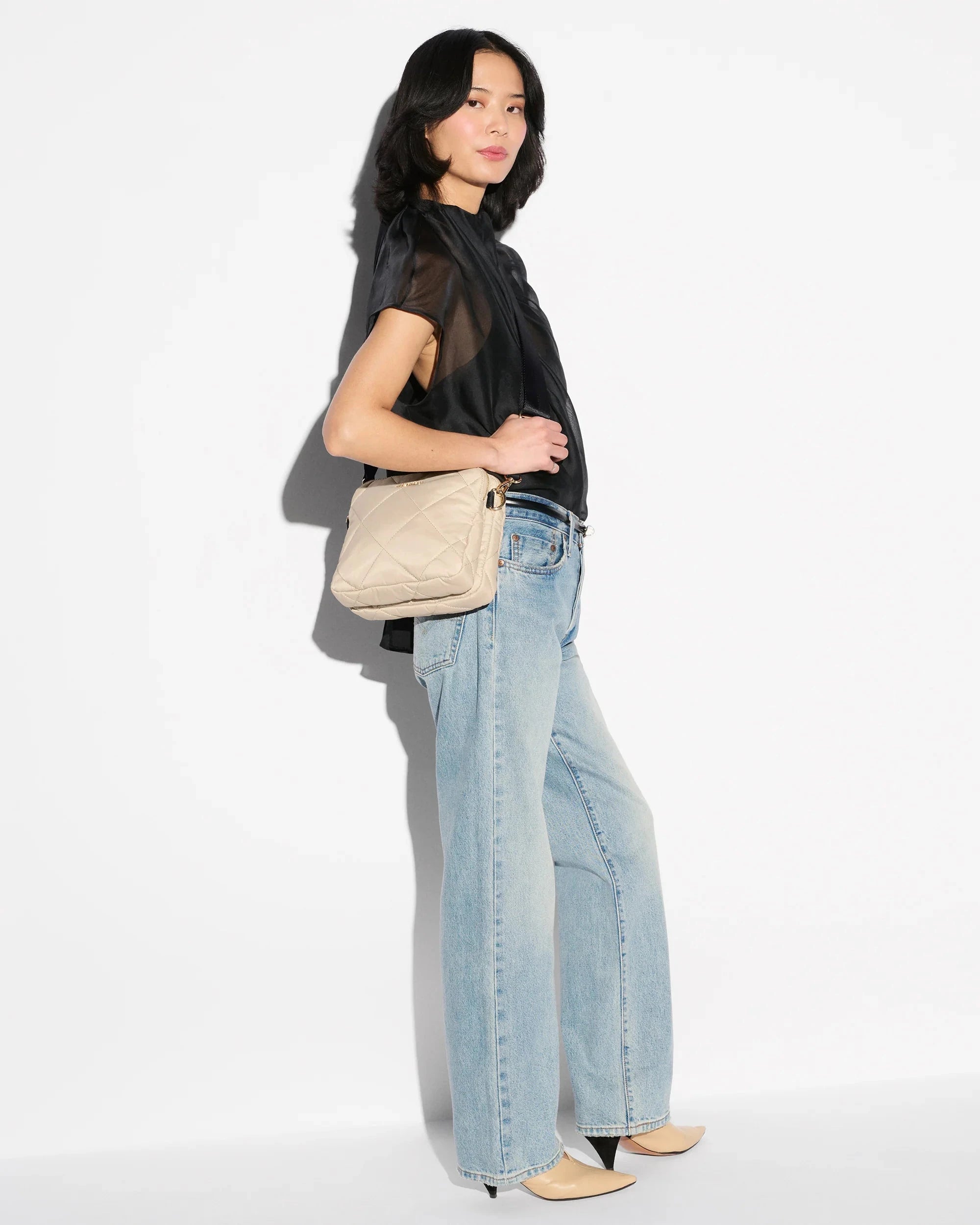 Madison Crossbody Buff/Black Crossbody MZ Wallace 