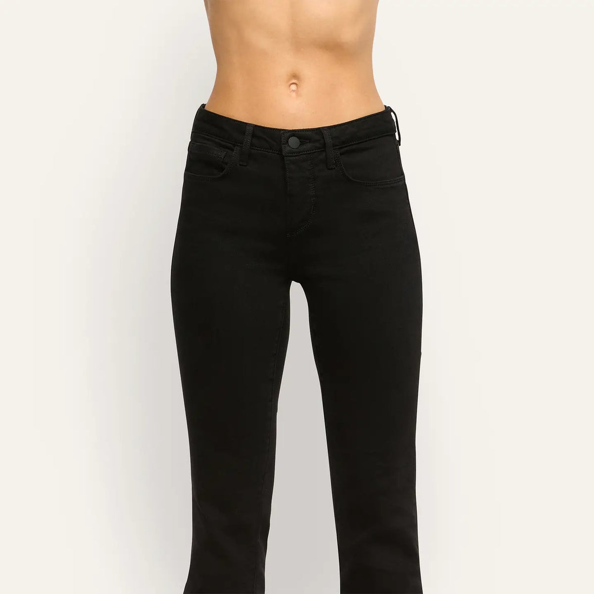 Her Story Martni Flare Saturated Black Denim - Flare & Wide Leg L'Agence 