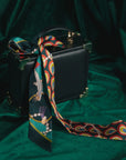 Peacock Silk Twill Skinny Scarf Teel Scarves Lost Pattern NYC 