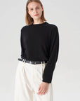 Crewneck Cashmere Sweater Black Sweater - Crewneck Pissenlit 