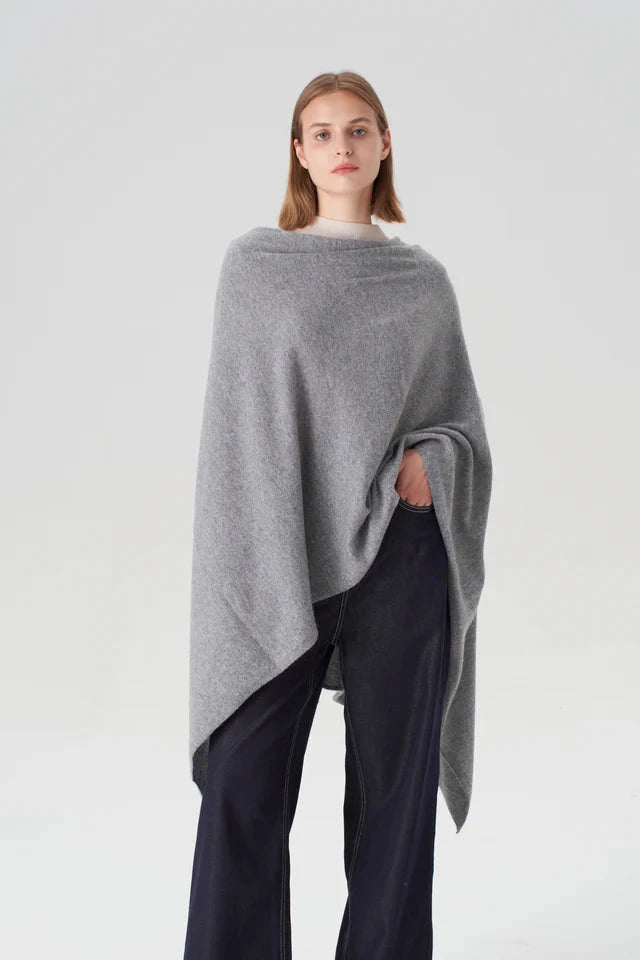 Pure Cashmere Travel Wrap Grey Scarves Pissenlit 