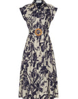 Octavia Dress Fauna Floral Navy Dresses - Midi Cara Cara 