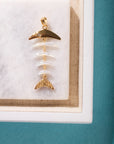 Strong Mother of Pearl Fishbone Pendant 18-20" Delicate Adjustable Chain Necklaces Jane Win 