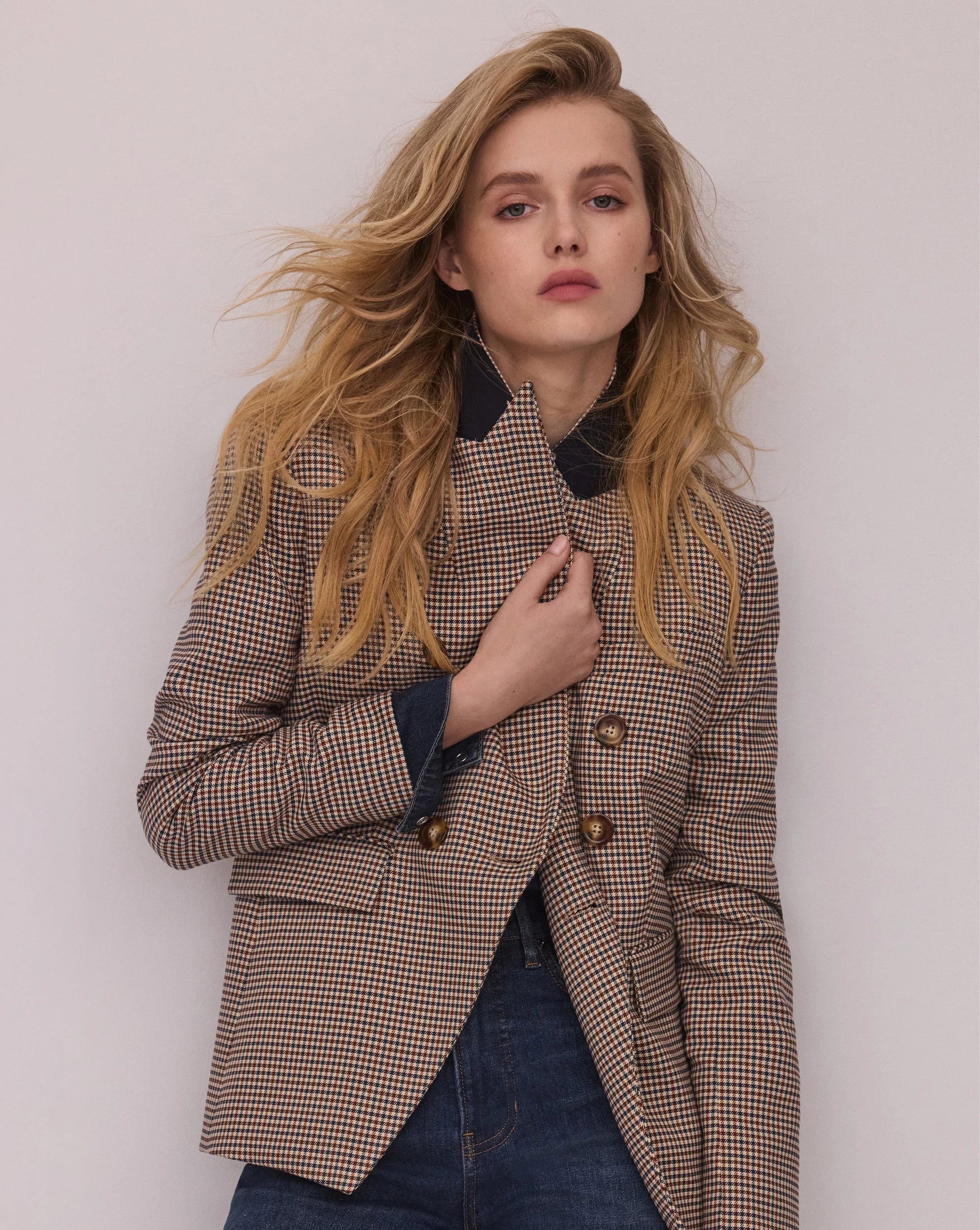 Miller Houndstooth Dickey Jacket Rust/Navy Multi