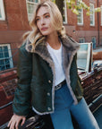 Varell Reversible Jacket Loden Outerwear - Longsleeve Veronica Beard 