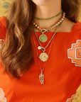 Double Wrap Diamond Cut Beaded Necklace Jade Necklaces Jane Win 