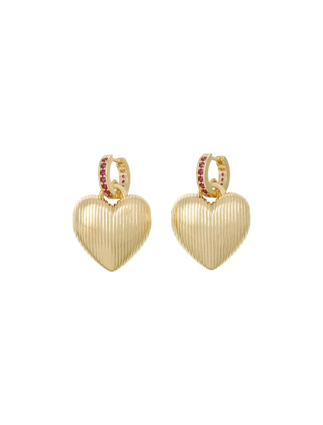 The Textured Heart Earrings Earrings Roxanne Assoulin 