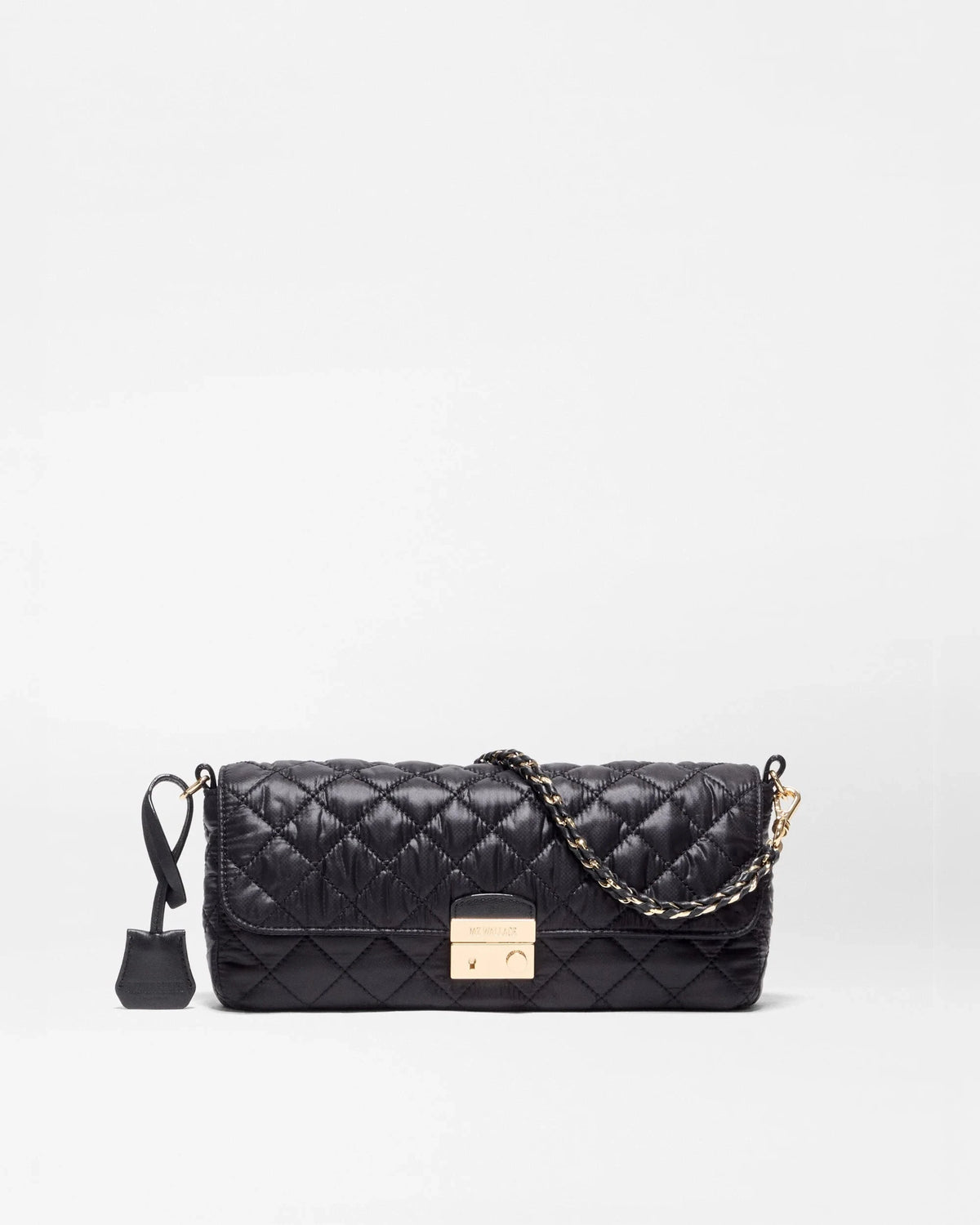 Crosby Lock Baguette Black Crossbody MZ Wallace 