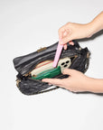 Crosby Lock Baguette Black Crossbody MZ Wallace 