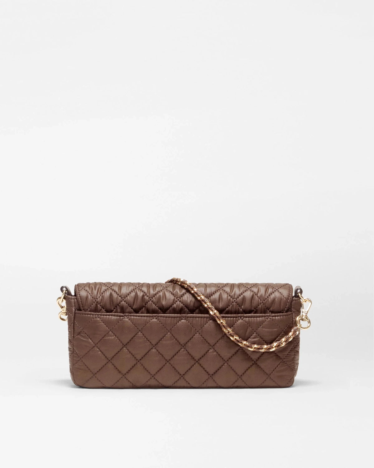 Crosby Lock Baguette Walnut Brown Crossbody MZ Wallace 