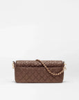 Crosby Lock Baguette Walnut Brown Crossbody MZ Wallace 