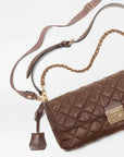 Crosby Lock Baguette Walnut Brown Crossbody MZ Wallace 