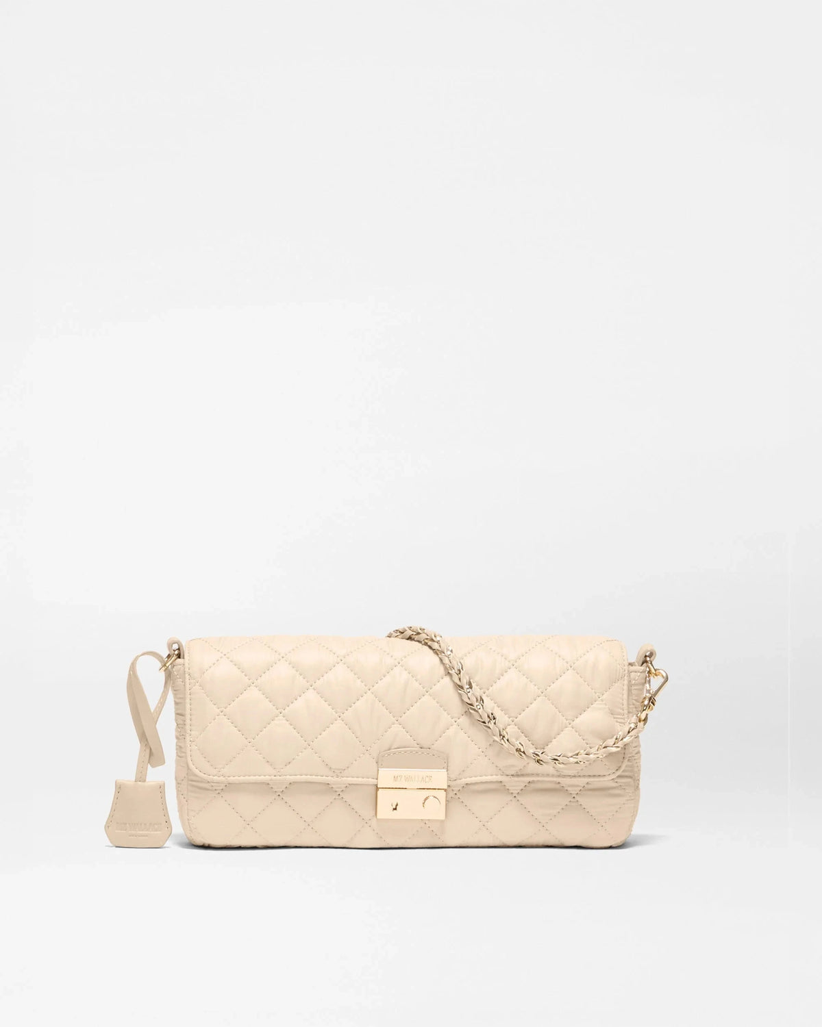 Crosby Lock Baguette Sand Crossbody MZ Wallace 
