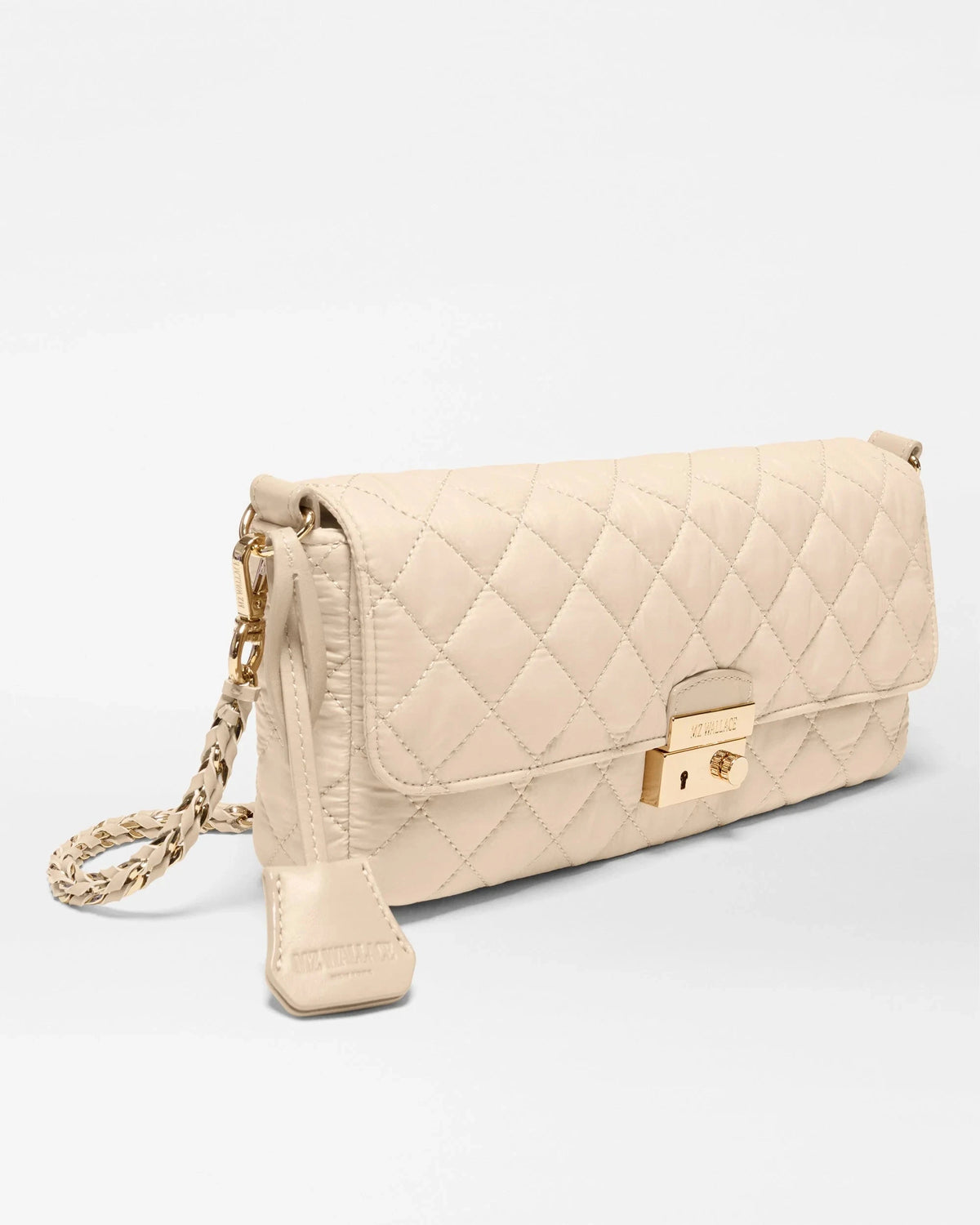 Crosby Lock Baguette Sand Crossbody MZ Wallace 