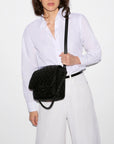 Medium Crosby Lock Crossbody Velvet Black