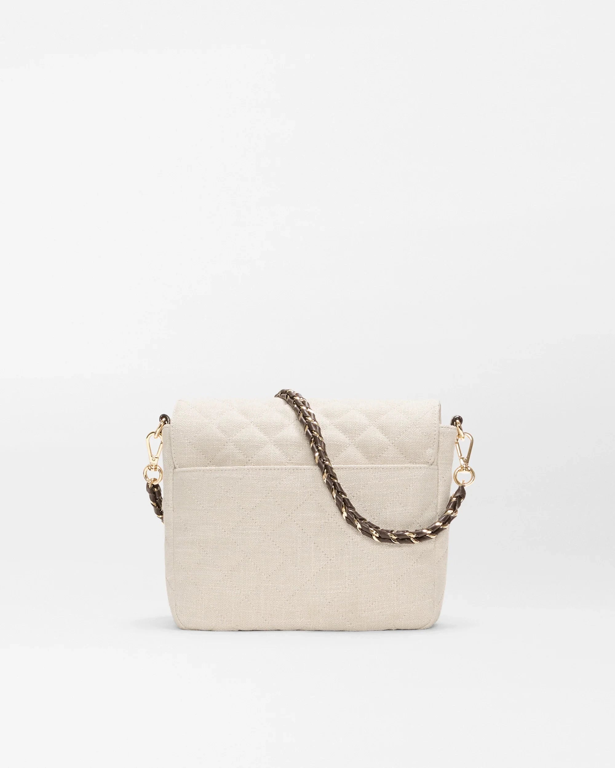 Medium Crosby Lock Crossbody Sandy Linen Crossbody MZ Wallace 