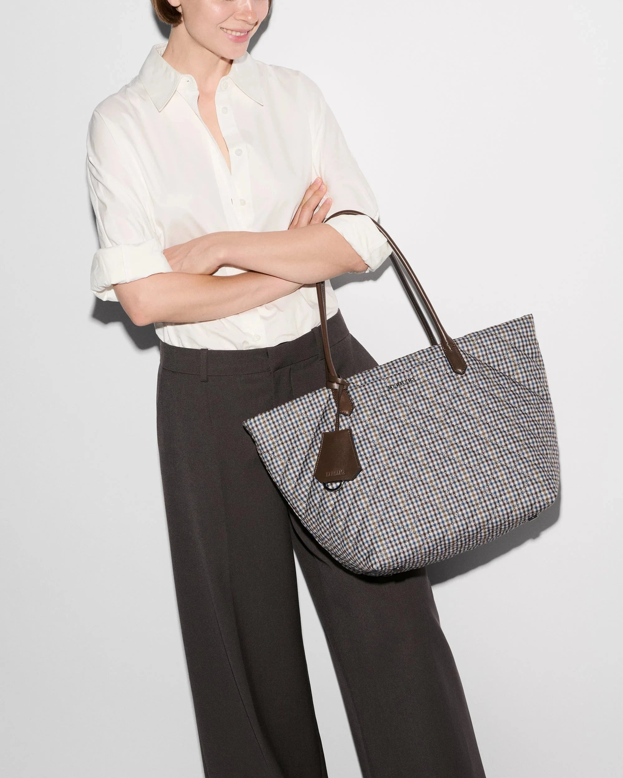 Medium Daily Tote Heritage Check Tote &amp; Satchel MZ Wallace 