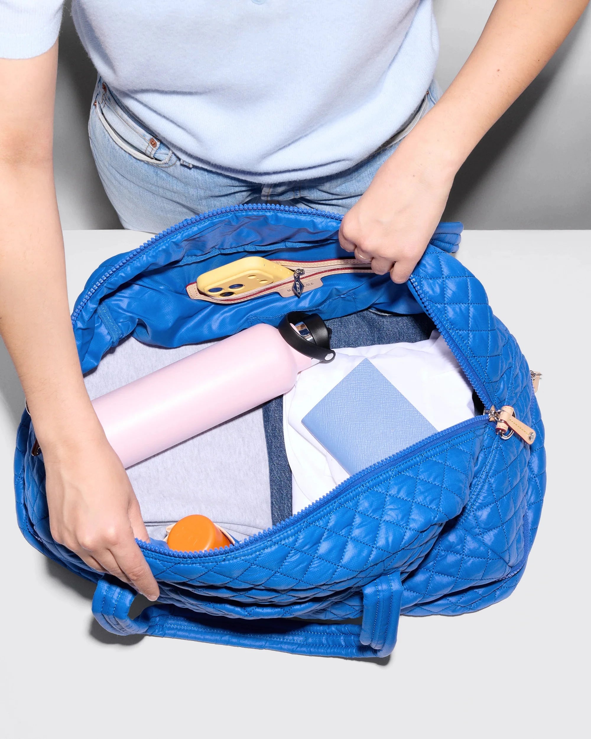 Jim Overnight Duffle Surf Blue Tote &amp; Satchel MZ Wallace 