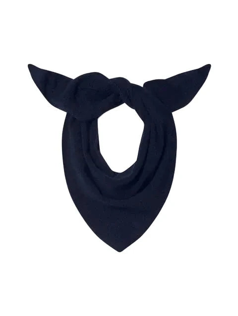 Cashmere Neckerchief Deep Navy Scarves White + Warren 