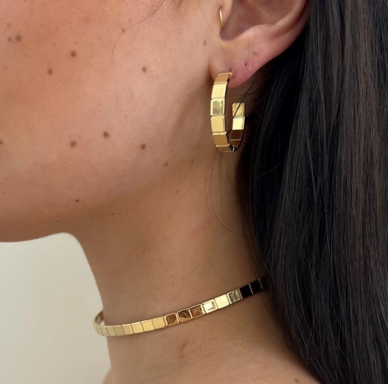 Ricki 1" Hoops Gold Jewelry - Earrings Jennifer Zeuner 