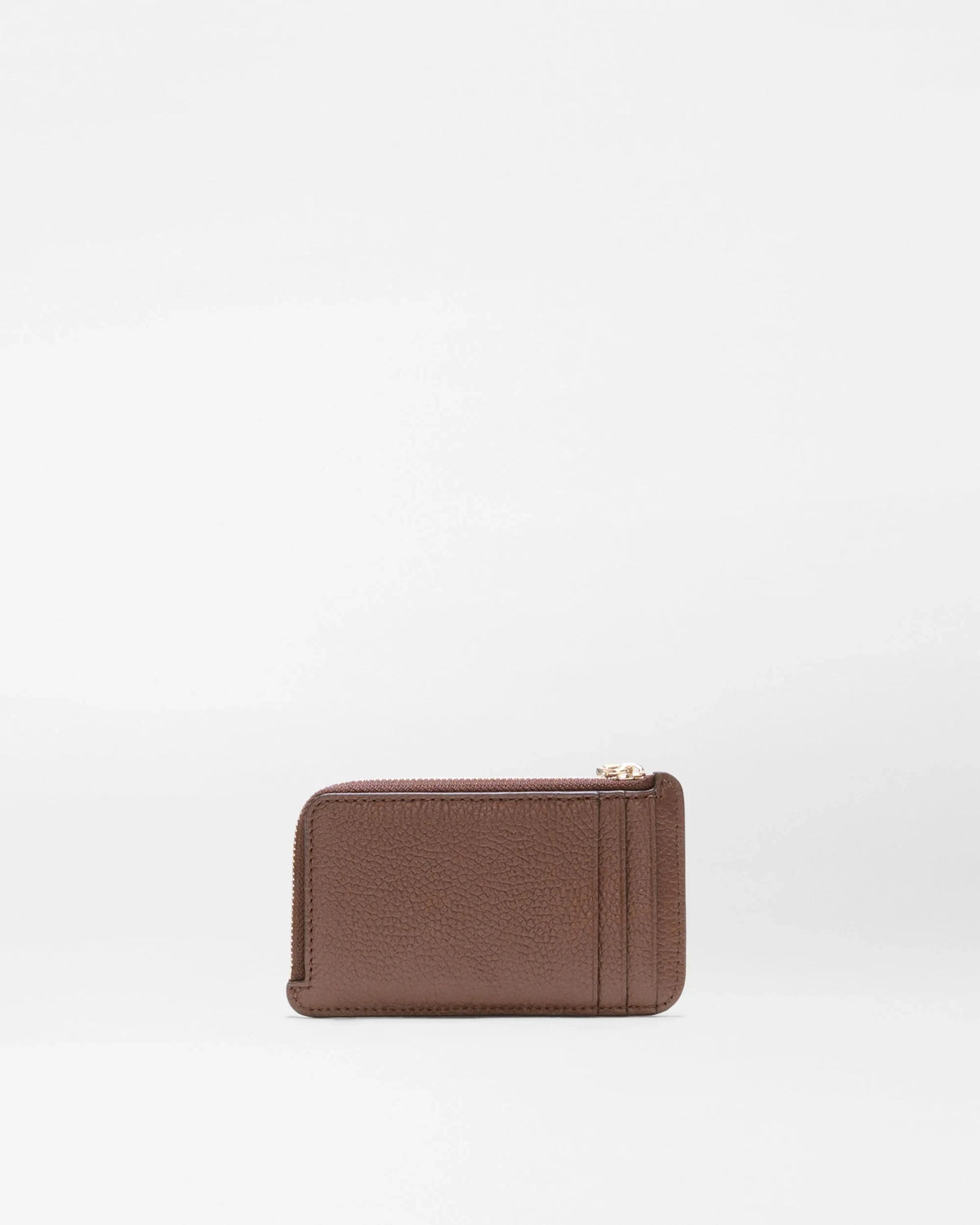 Leather Zip Card Case Chestnut Brown Wallets MZ Wallace 