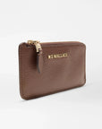Leather Zip Card Case Chestnut Brown Wallets MZ Wallace 