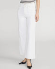 Seamed Wide Trouser Crop Au Natural Cream Denim - Cropped & Ankle Frame 